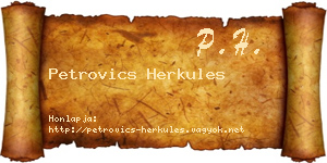 Petrovics Herkules névjegykártya
